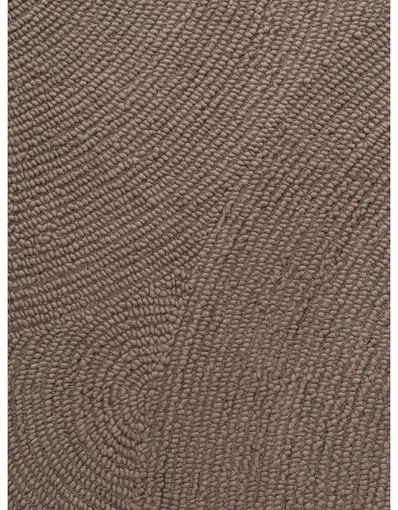 Ručne tkaný vlnený okrúhly koberec taupe ø 120 cm Eleni Taupe – Hanse Home
