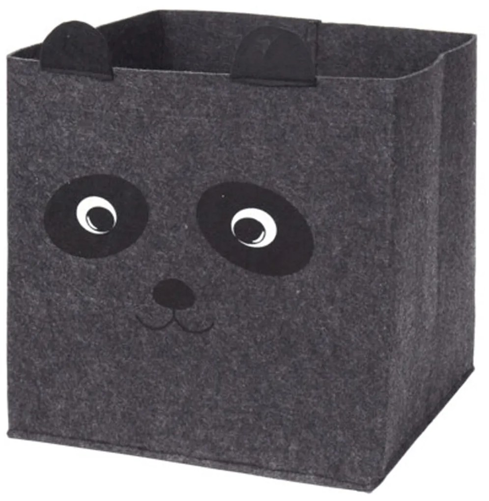 Úložný box Bear, 32x32x32 cm, tmavosivá