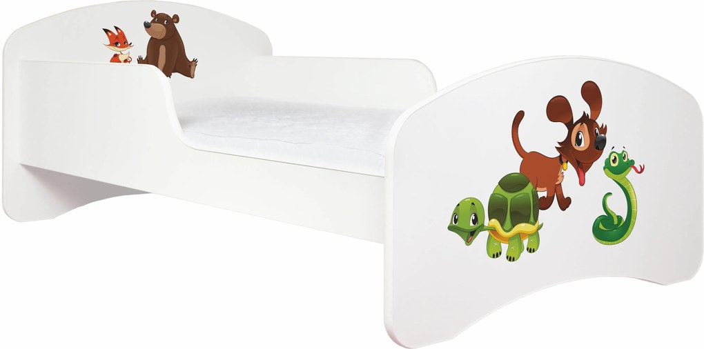 MAXMAX Detská posteľ bez šuplíku 190x90cm ZVIERACIE PARTA + matrace ZADARMO! 190x90 pre dievča|pre chlapca|pre všetkých NIE multicolor