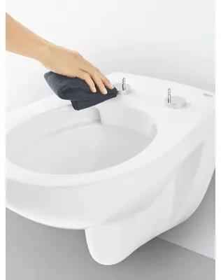 Závesné WC Grohe Solido 5v1 WC a sedátko softclose Bau Ceramic tlačidlo Arena Cosmopolitan chróm 39418000