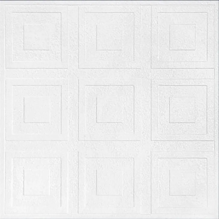 3D panel 0077, cena za kus, rozmer 50 cm x 50 cm, KONTRAST biely, IMPOL TRADE