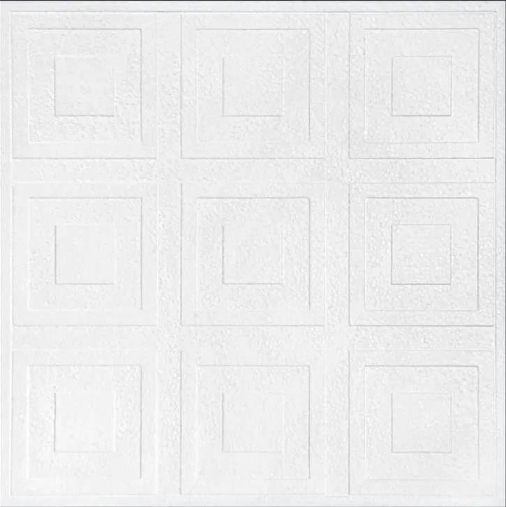 Stropné panely 3D XPS KONTRAST biely rozmer 50 x 50 cm