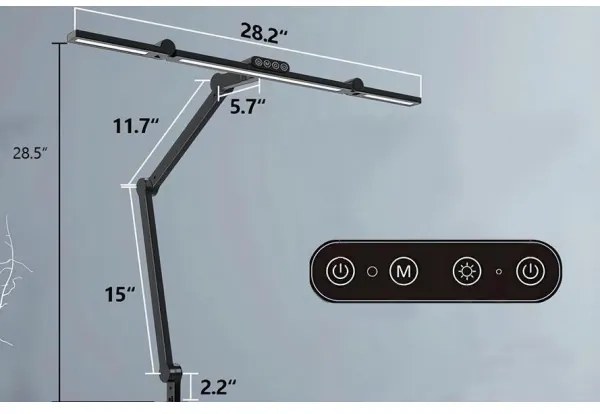 LED Stmievateľná dotyková stolná lampa LED/24W/230V 3000-6500K CRI 92 čierna
