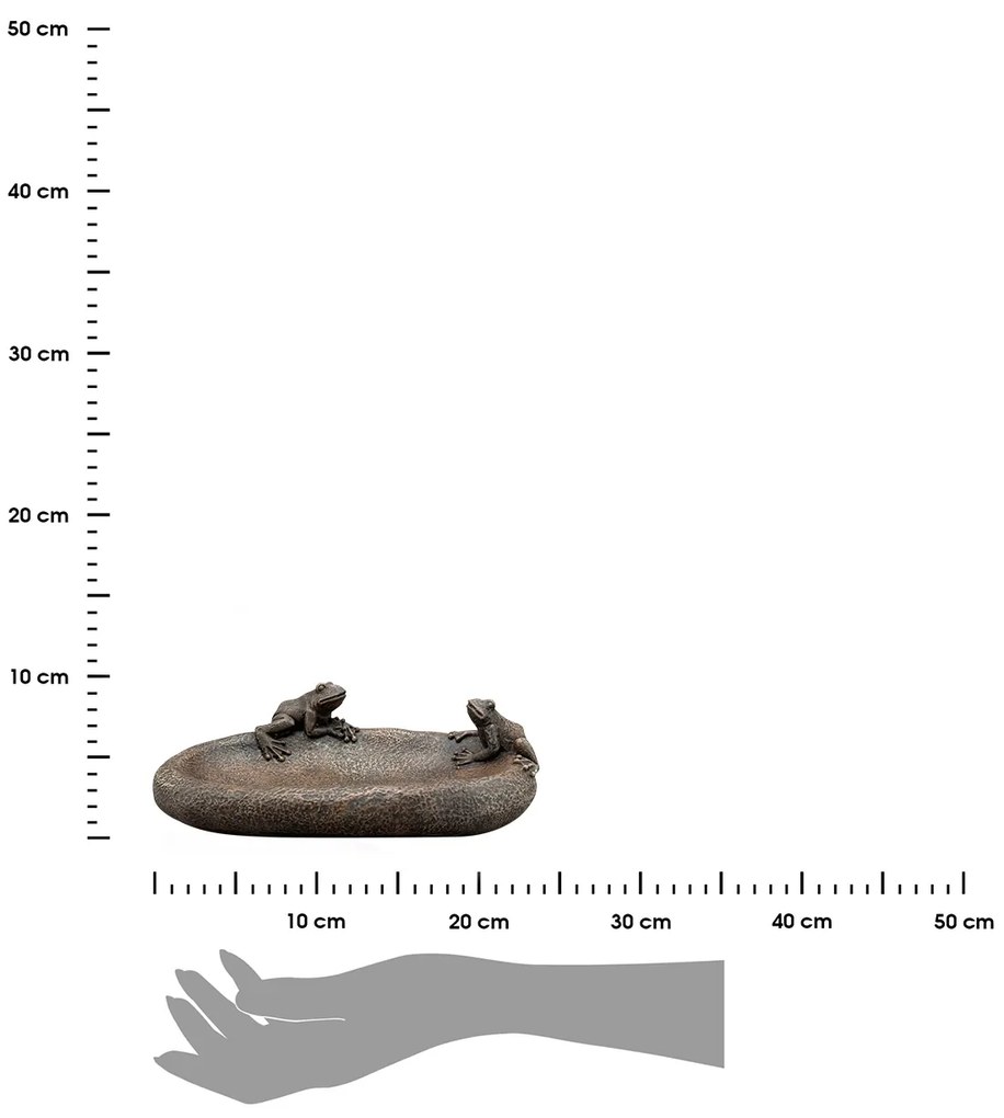 Napájadlo pre vtáky Frogs, 7,8x23,5 cm, magnézium, hnedá