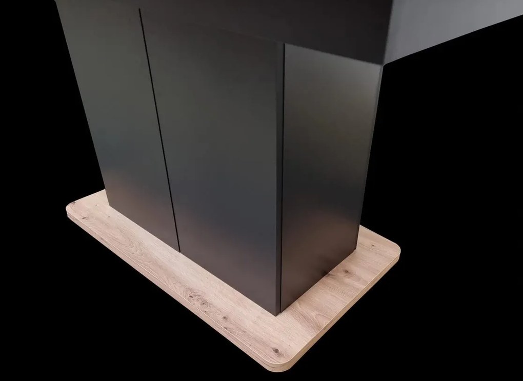 Jedálenský rozkladací stôl Star 03 s úložným priestorom 140/210 cm dub Artisan/čierny