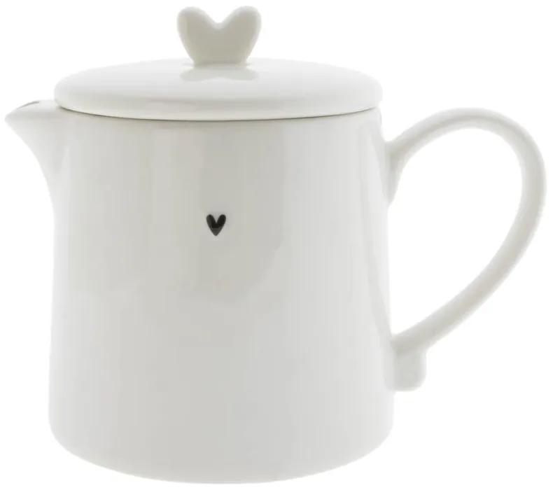 Teapot White with little heart