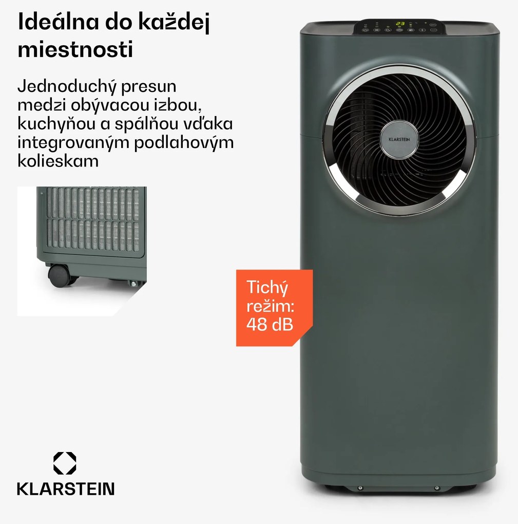 Klarstein Kraftwerk Smart 10K, mobilná klimatizácia, 10 000 BTU, ovládanie cez aplikáciu, antracitová