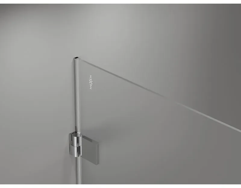 Mexen Lunar-B Duo, výklopný sprchový kút 85 x 80 cm, 8mm číre sklo, chrómový profil, 832-085L-080P-01-00