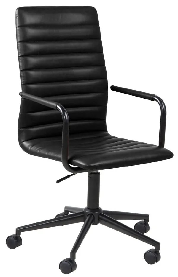 Čierna kancelárska stolička na kolieskach Actona Wislow