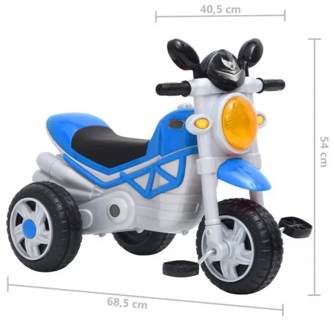vidaXL Detská trojkolka modrá-