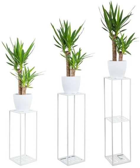 Stojan na kvety 100x24 cm biela