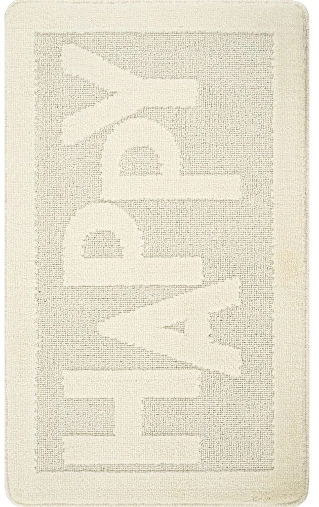 Krémová kúpeľňová predložka 60x100 cm Happy – Foutastic