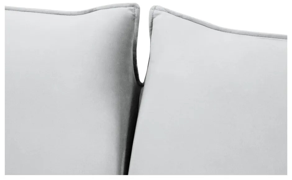 Svetlosivá zamatová rozkladacia pohovka 214 cm Vienna – Cosmopolitan Design