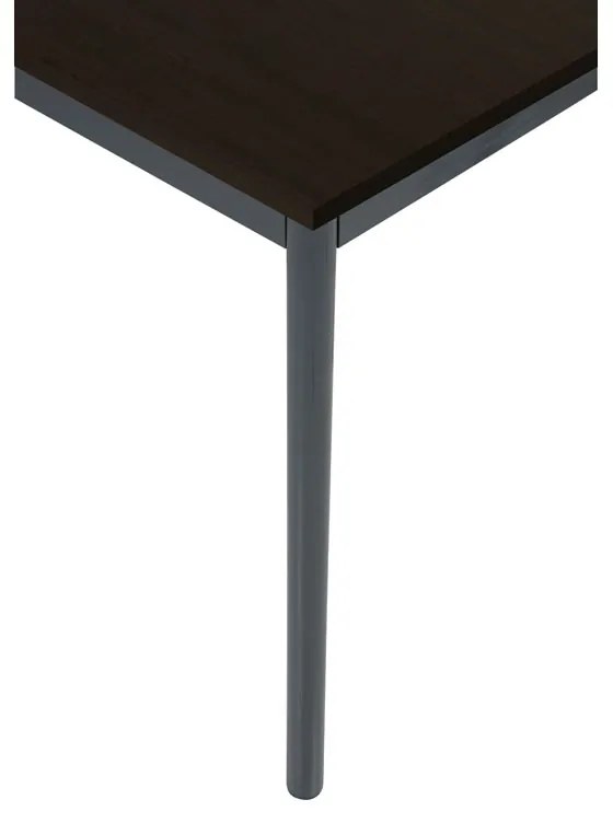 Jedálenský stôl, 800 x 800 mm, tmavo sivá podnož, wenge