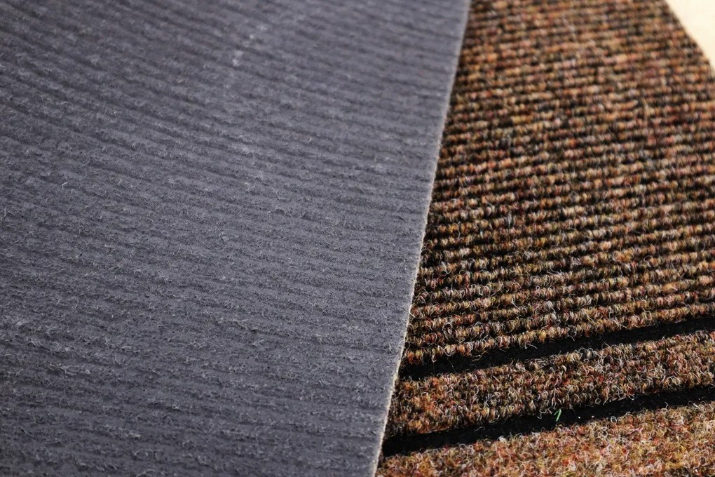 Spoltex, Protišmykový behúň na mieru Rekord 811 hnedá, šíre 120 cm, hnedá, chodba / predsieň