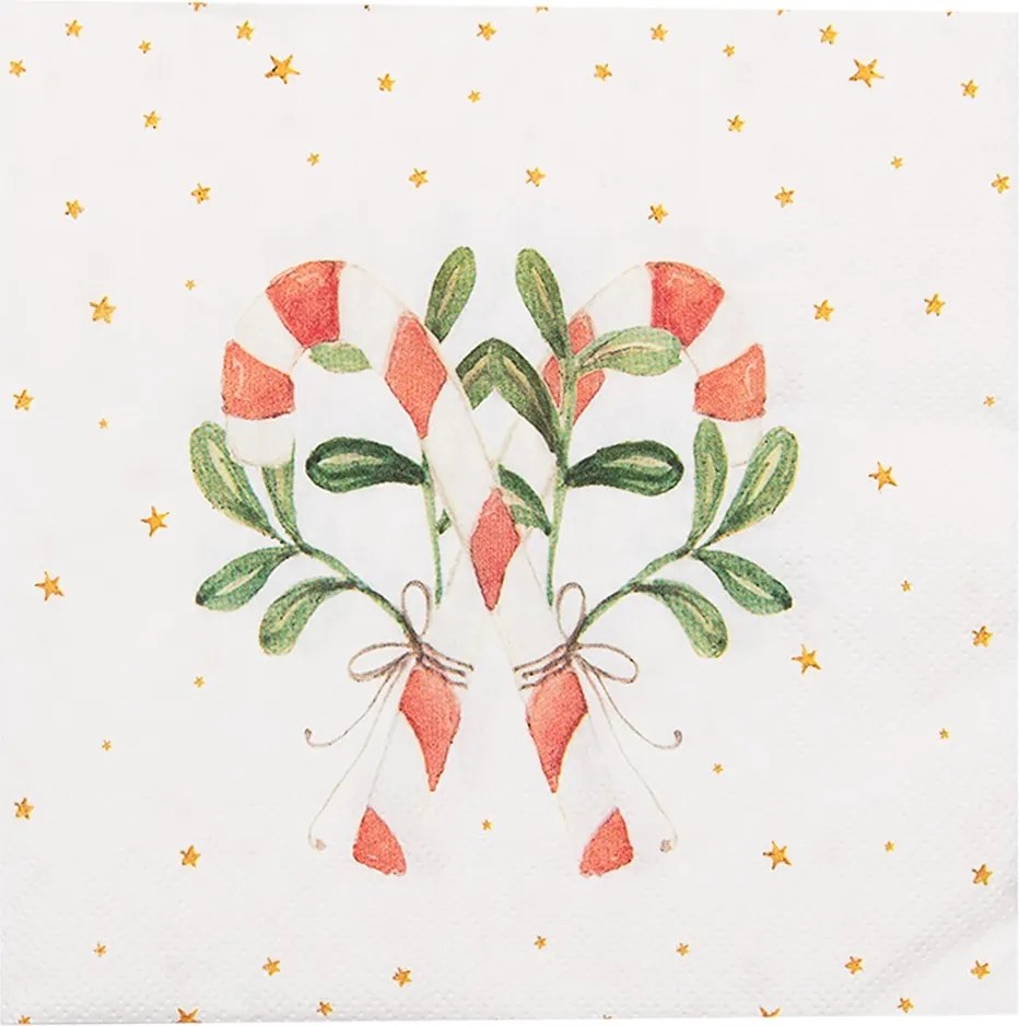 Papierové vreckovky s lízankami Happy Little Christmas II - 33*33 cm (20ks)