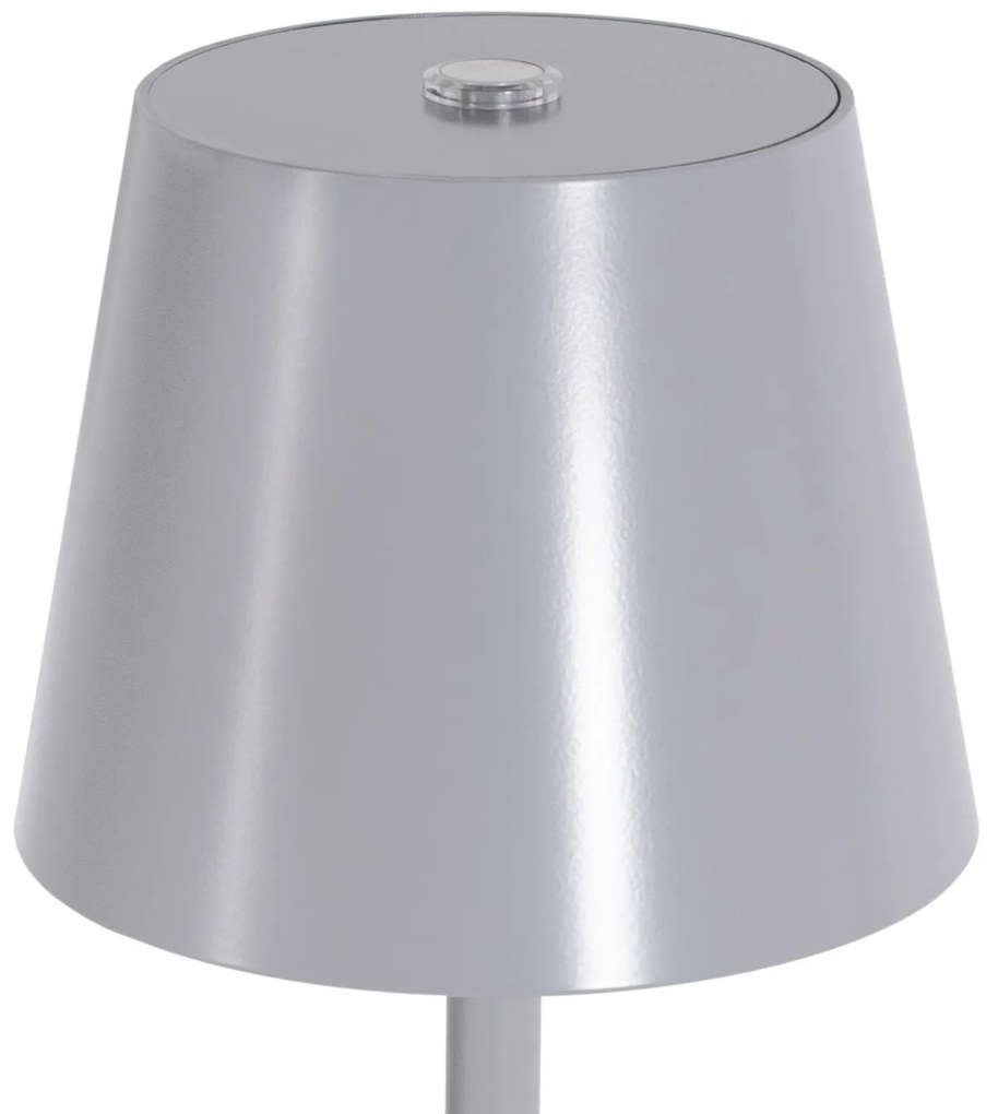 Toolight Toolight, dotyková LED nočná stolná lampa 5W, 3 farby svetla, USB napájanie, APP1369-T GREY, šedá, OSW-08631