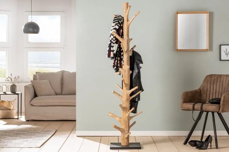 Stojan na kabáty Strom 170cm prírodný