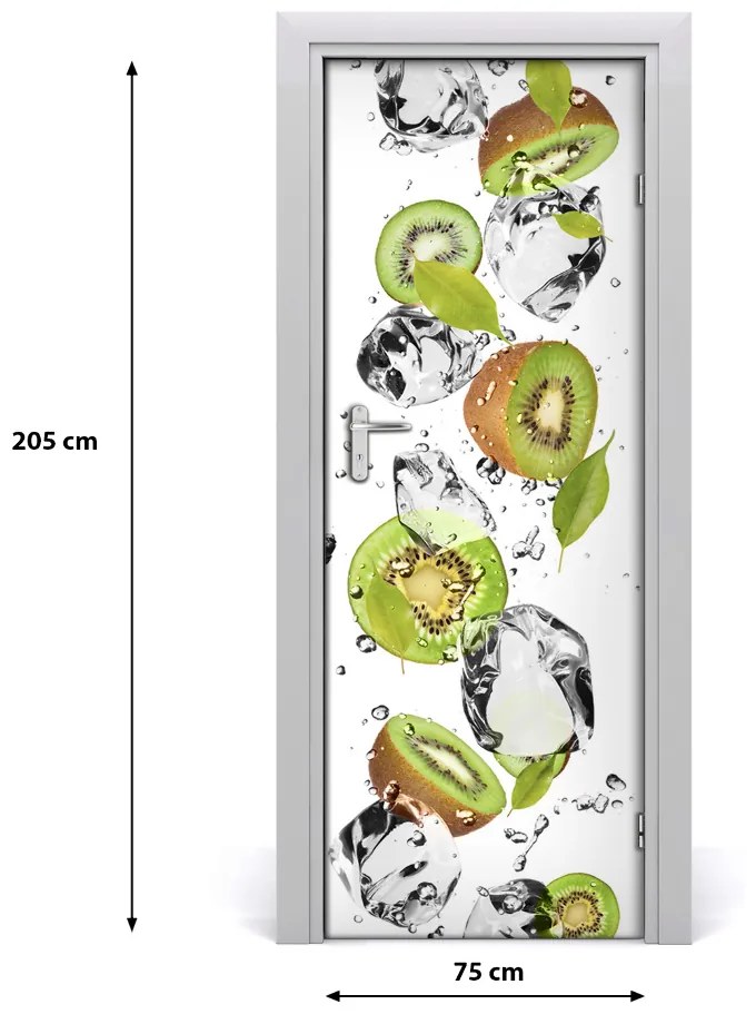 Fototapeta na dvere samolepiace kiwi a voda 75x205 cm