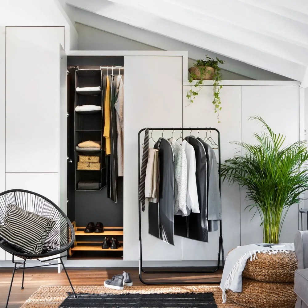 Čierny závesný organizér so 6 priehradkami Compactor Garment So