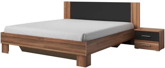 Rám postele Vera 160x200, 2 nočné stolíky, orech