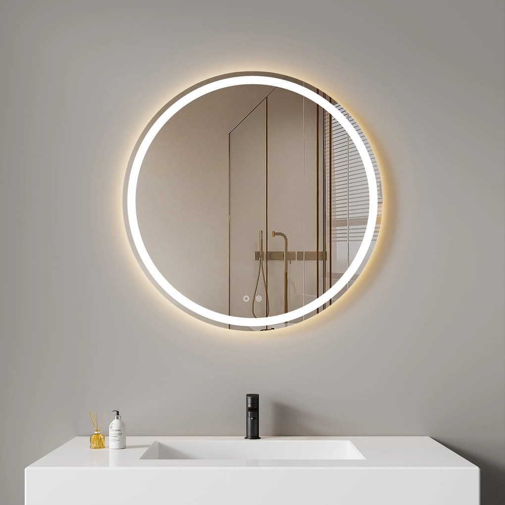 LED zrkadlo okrúhle 80 cm