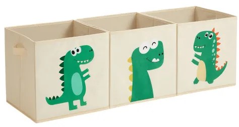 Detské stohovateľné boxy na hračky RFB704W03 (3 ks)