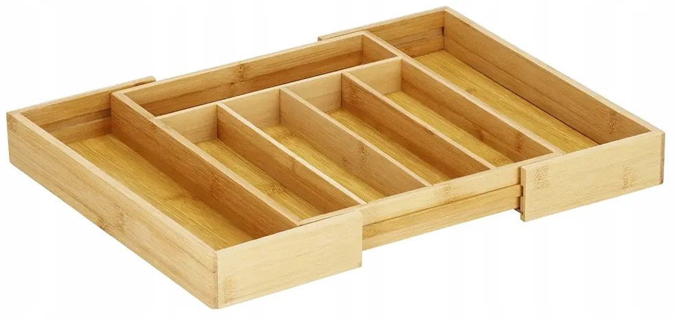 Verk 27056 Bambusový organizér do zásuvky, 7 přihrádek, 39 cm