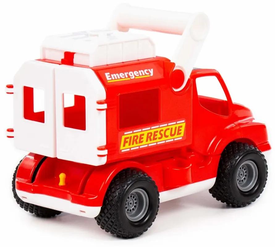 LEAN TOYS Plastové hasičské auto ConsTruck červené