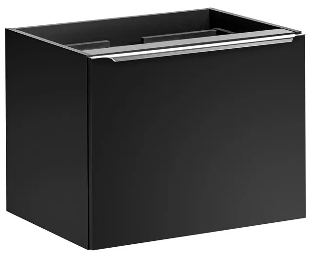 Závěsná skříňka SantaFe Domi s deskou a umyvadly 120 cm černá