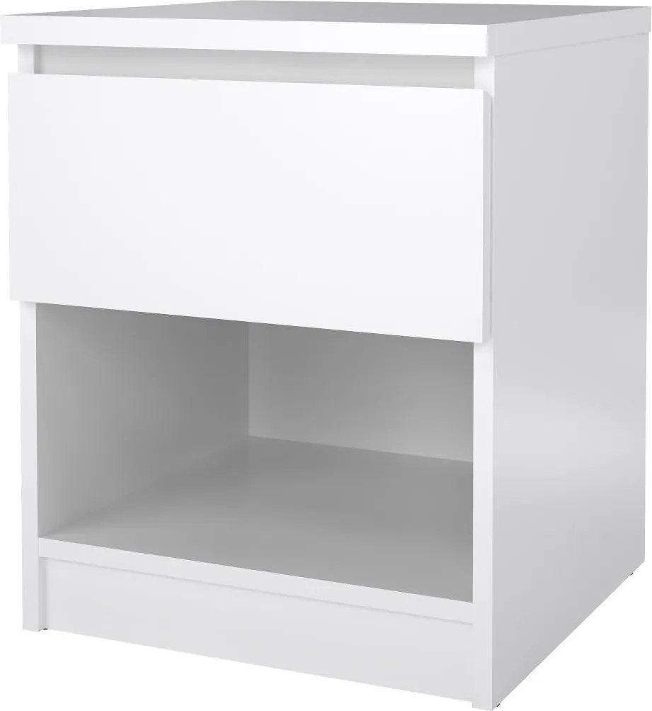 Nočný stolík Simplicitous 238 40 cm biely lesk
