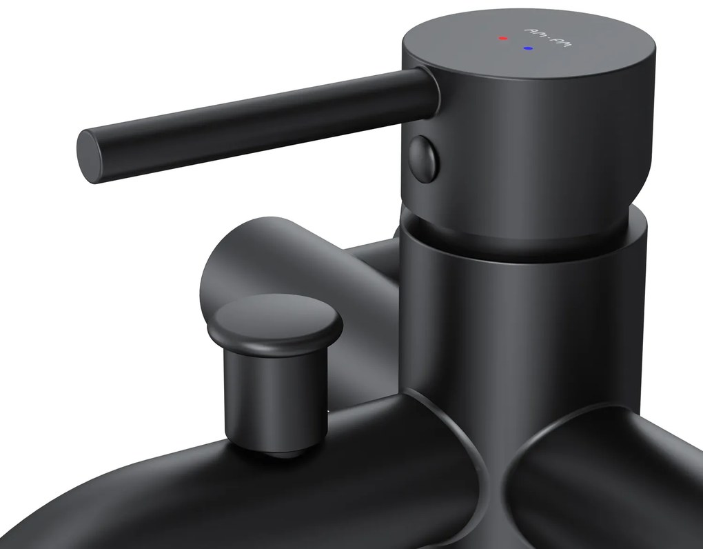 Vaňová a sprchová batéria AM.PM Spike FPA10022 jednopáková, čierna