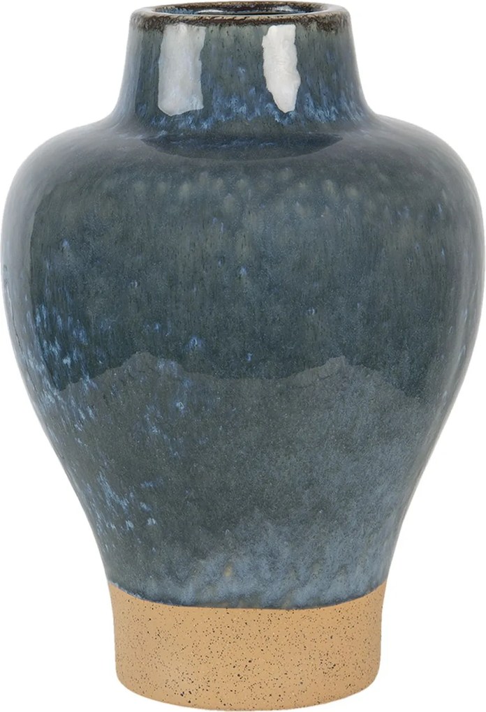 Modro hnedá keramická váza Lorenzo - Ø 21 * 31 cm