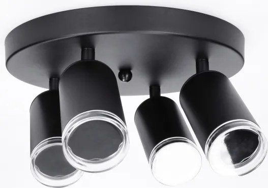 BRILAGI - Kúpeľňové bodové svietidlo SELE AQUA 4xGU10/30W/230V IP44 čierna