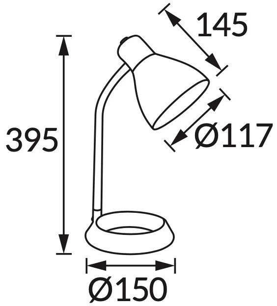 Strühm STRÜHM Stolná lampa KATI E27 WHITE 2857