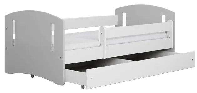 Klasická detská postieľka Babydreams sivá/biela