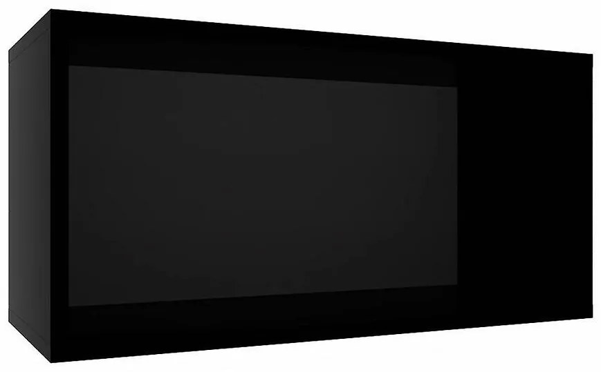 Závesná polička Izumi-11-BL čierna mat