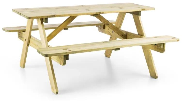 Picknickerchen, detský piknikový stôl, hrací stôl, pravé borovicové drevo