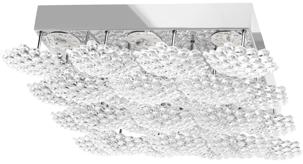Toolight Toolight, LED stropné svietidlo 38x35cm, 40W, 4000K, 3600lm, MS015-C, chrómová, OSW-09627