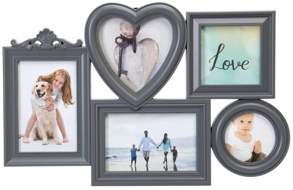Fotorámeček CORAZON 5 fotografi šedý