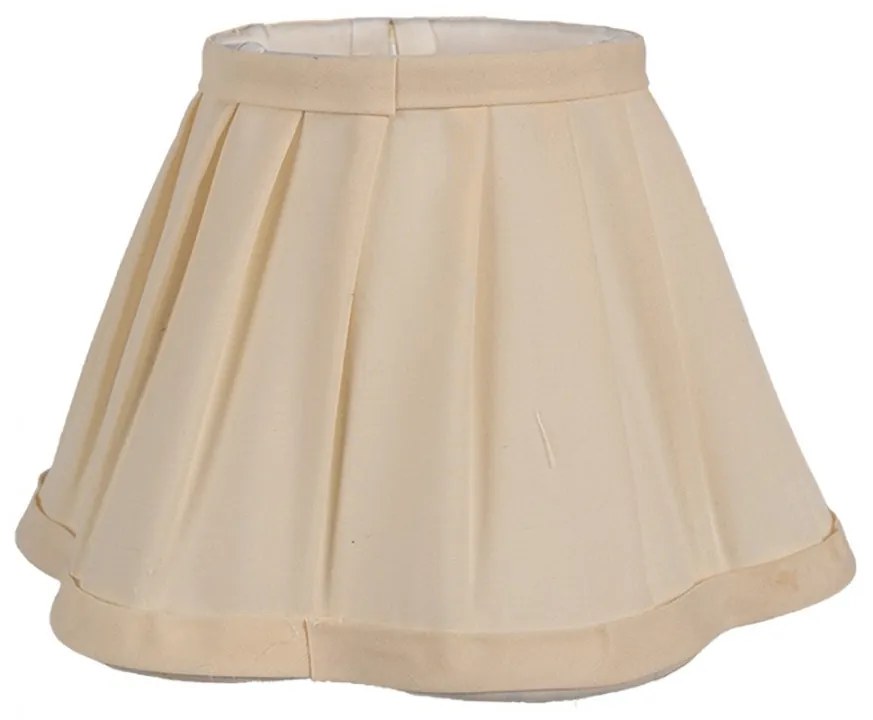 Béžové textilné tienidlo na lampu - Ø 20*13 cm / E27