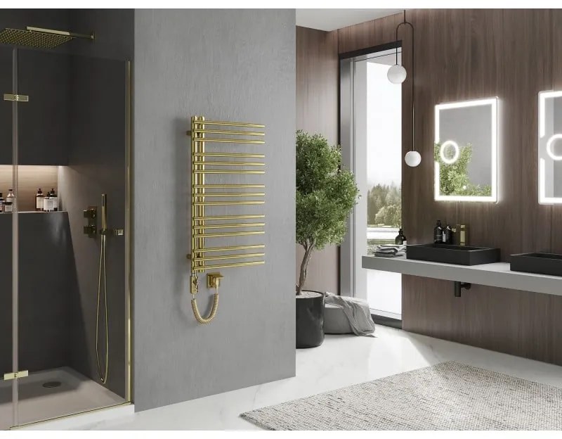 Mexen Neptun, elektrické vykurovacie teleso 900 x 500 mm, 300 W, zlatá lesklá, W101-0900-500-2300-50
