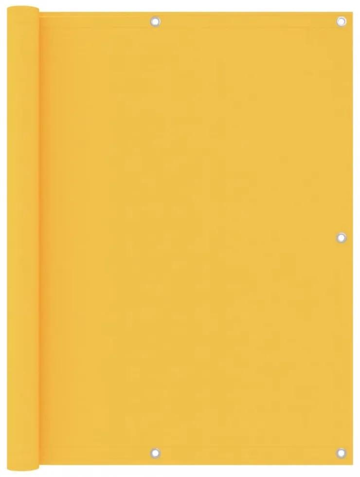 Balkónová zástena 120 x 500 cm oxfordská látka Dekorhome Žltá