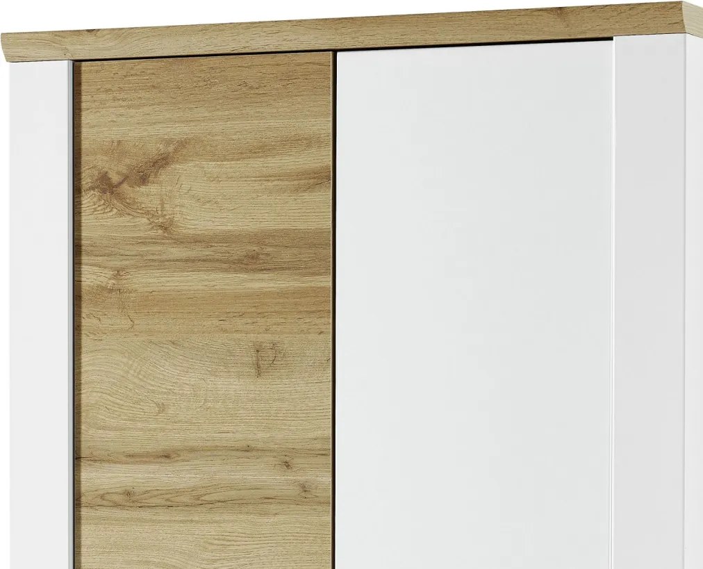 Predsieňová šatníková skriňa Materio, dub/biela