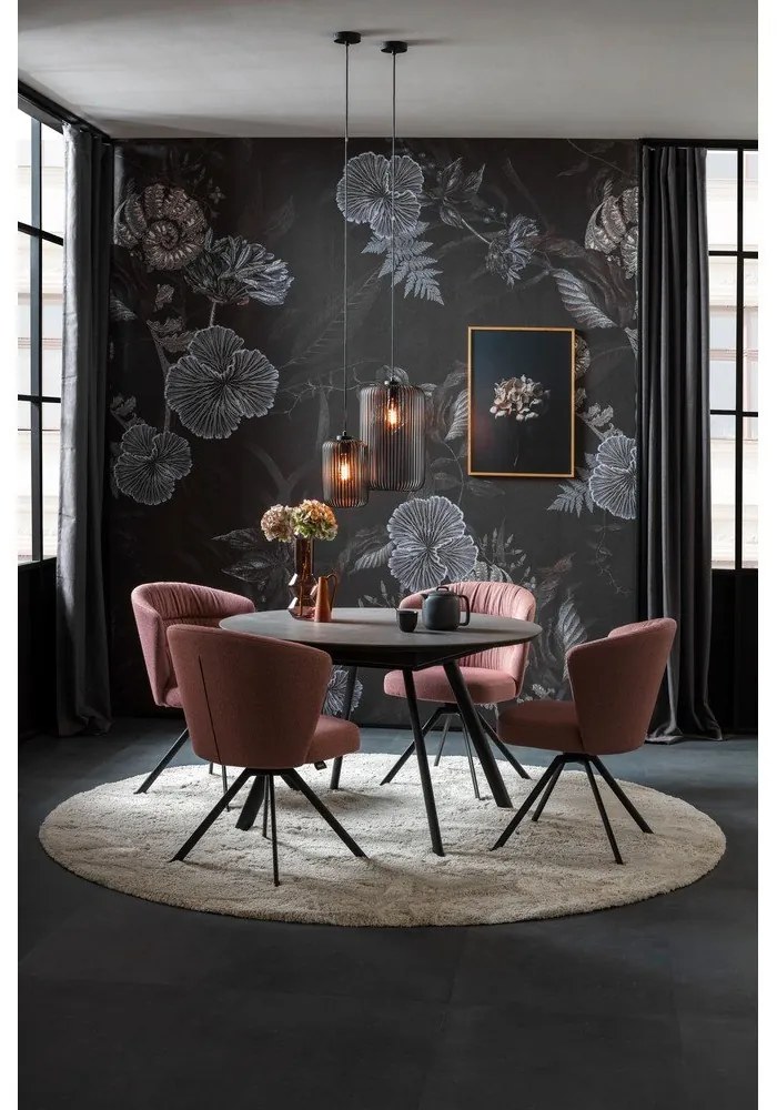 Čierne závesné svietidlo s kovovým tienidlom ø 16 cm Cage – Fischer &amp; Honsel