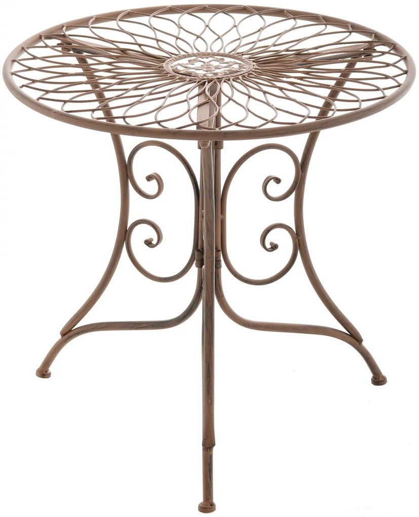 Kovový stôl GS19999 - Hnedá antik