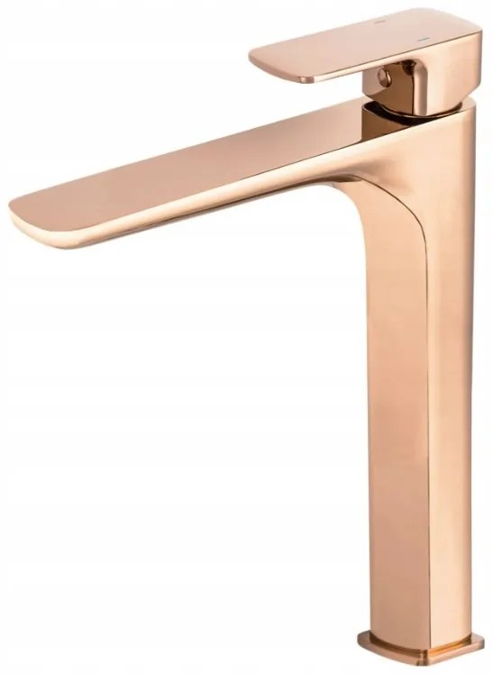 Gamma Cubic, vysoká umývadlová batéria, ružové zlato, GMA-BCCUW-RG