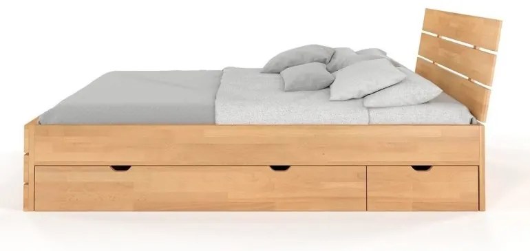 Posteľ z masívu buková 180x200 cm Sandemo High so zásuvkami Visby
