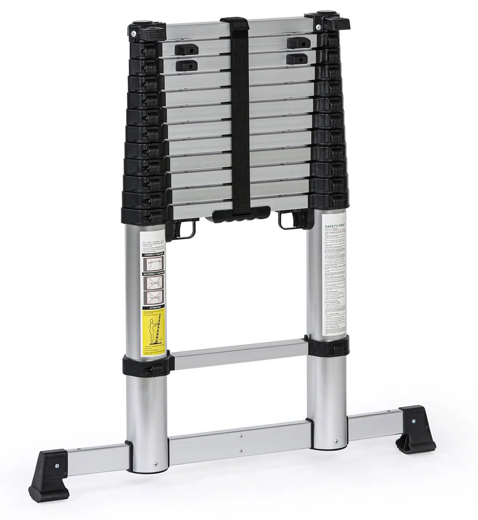 Teleskopický hliníkový rebrík PROFI, 3,92 m, 13 priečok