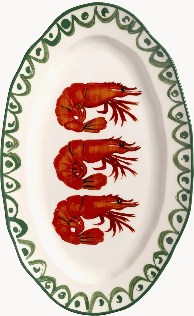 Ručne maľovaný servírovací tanier Sirène